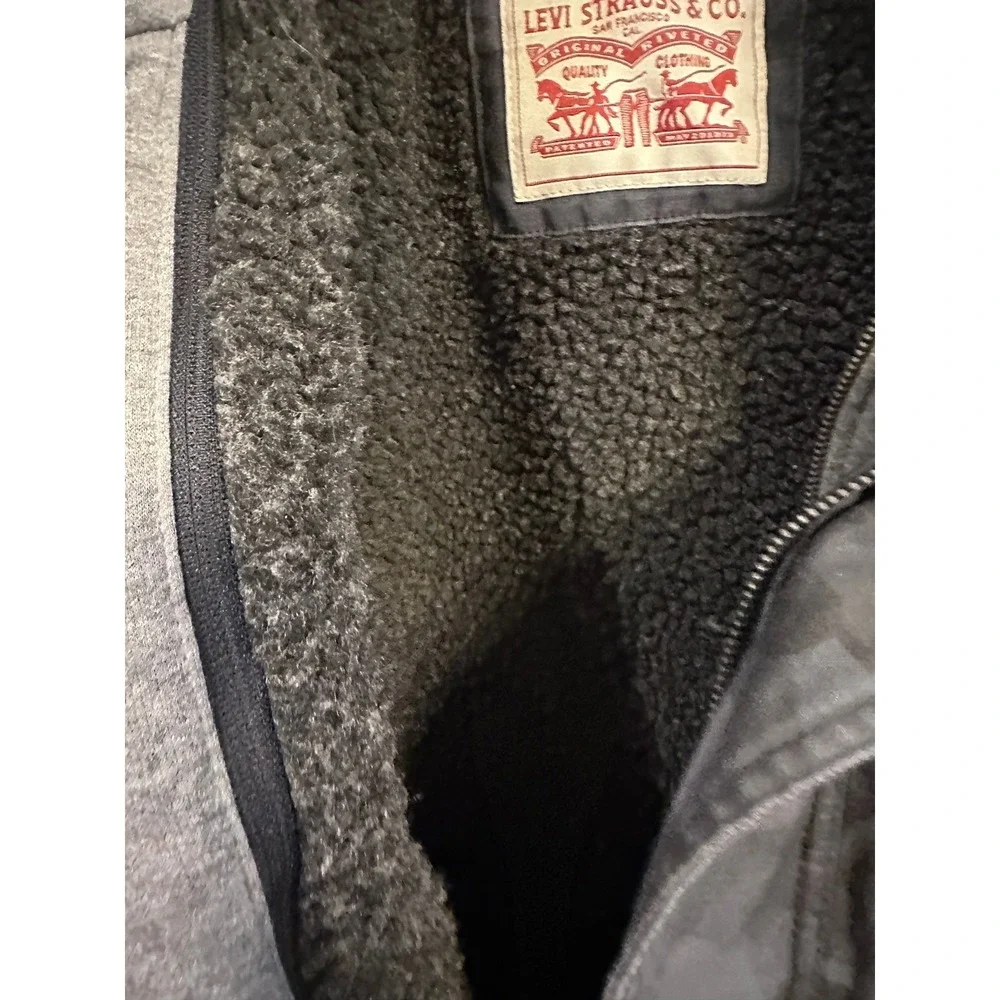 Levi's‎ Camo Print Hooded Military Jacket Sherpa Lined XXL